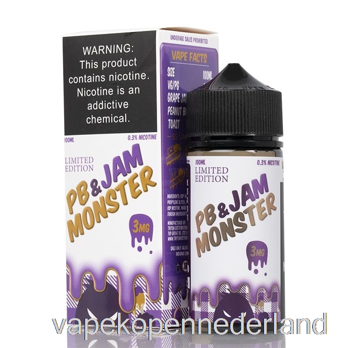 Vape Nederland Druif - Pb En Jam Monster - 100ml 6mg